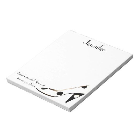 Bloc-note Pour les femmes qui aiment les chaussures - noir e (Tourné)