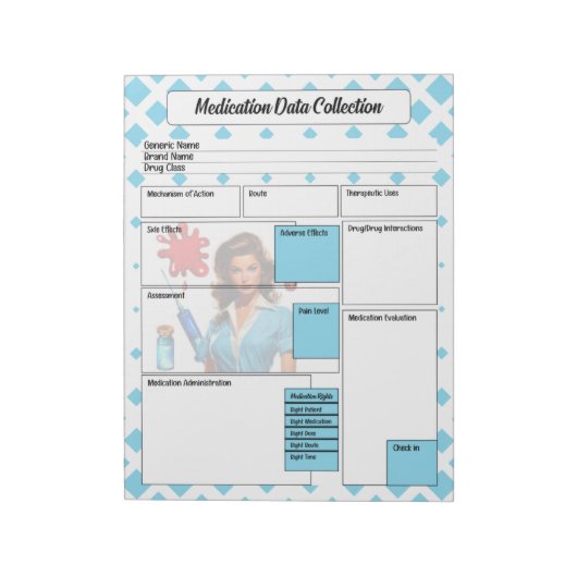 Bloc-note Pour Une _ Collecte De Données De Médicaments Viva (Tourné)