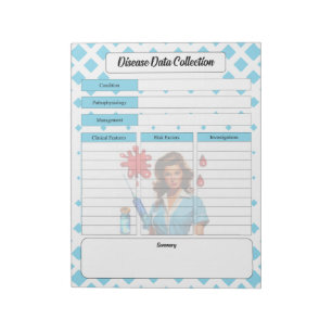 Bloc-note Pour Une Collection De Données De Maladie Vivante