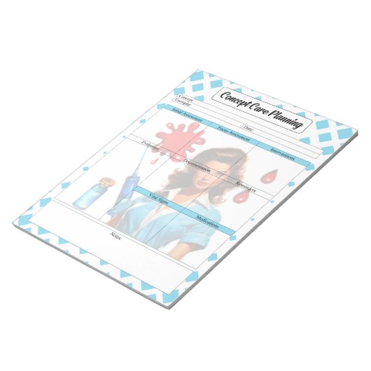 Bloc-note Pour Une Planification De Soins Concept Vie (Incliné)