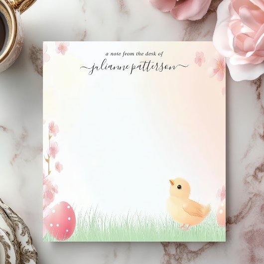 Bloc-note Poussin de Pâques Mignon Fleur de Printemps Nom Pe