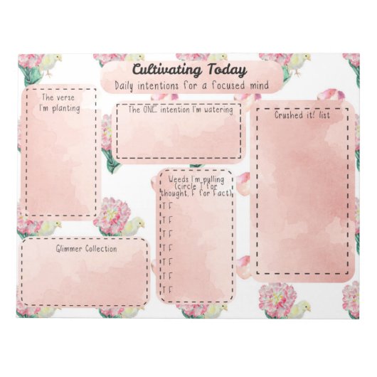 Bloc-note Poussin Frais Printemps Mentalité Quotidienne Inte (Devant)