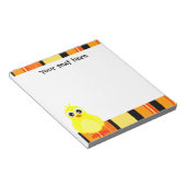 Bloc-note Poussin Mignon - Rayure Orange (Incliné)