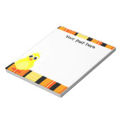 Bloc-note Poussin Mignon - Rayure Orange (Tourné)