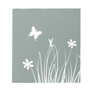 Bloc-note Pré de papillon et de fleurs