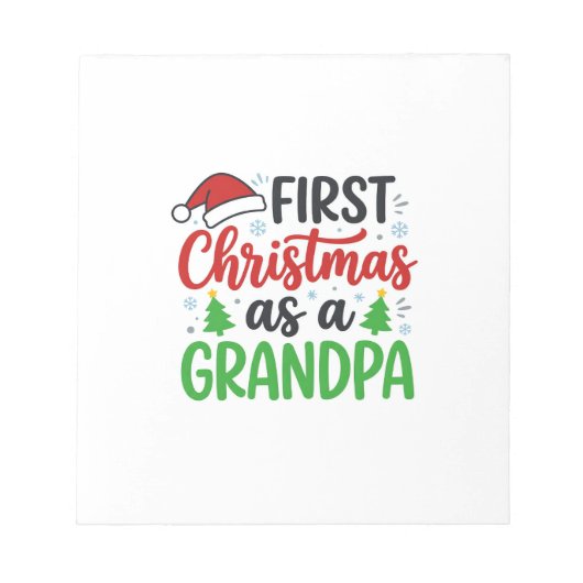 Bloc-note Premier Noël Papy Chapeau de Père Noël (Devant)