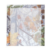 Bloc-note Premier style de camouflage hivernal de neige (Devant)