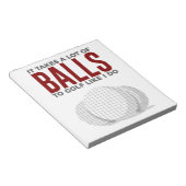 Bloc-note Prend Des Couilles De Golf Comme Moi (Incliné)
