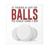 Bloc-note Prend Des Couilles De Golf Comme Moi (Devant)