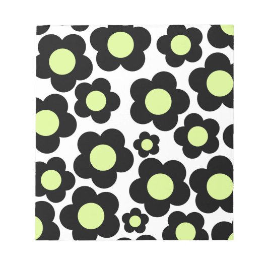 Bloc-note Preppy Black Neon vert Hippie Motif (Devant)