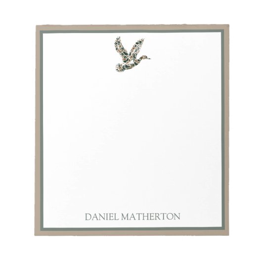 Bloc-note Preppy Camouflage Mallard Duck (Devant)