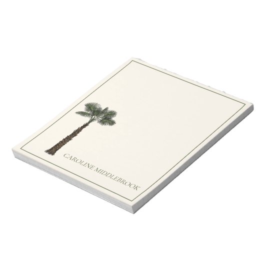 Bloc-note Preppy Coastal Palm Tree Personalized (Tourné)