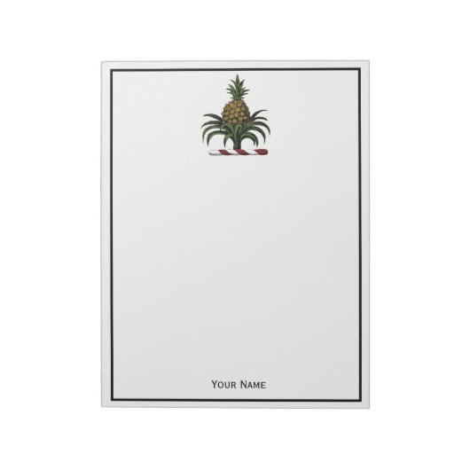 Bloc-note Préppy Heraldic Crest couleur ananas RWT (Tourné)