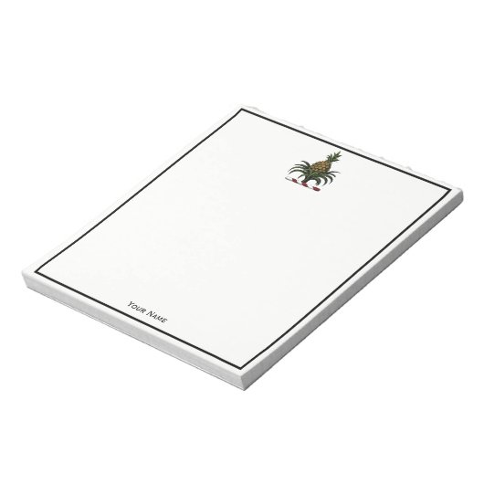 Bloc-note Préppy Heraldic Crest couleur ananas RWT (Tourné)