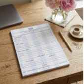 Bloc-note Preppy Monogram Weekly Reset Notepad | Planner