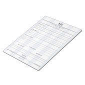 Bloc-note Preppy Monogram Weekly Reset Notepad | Planner (Incliné)