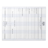 Bloc-note Preppy Monogram Weekly Reset Notepad | Planner (Devant)