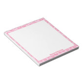 Bloc-note Preppy personnalisé rose mignon (Incliné)