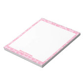Bloc-note Preppy personnalisé rose mignon (Tourné)