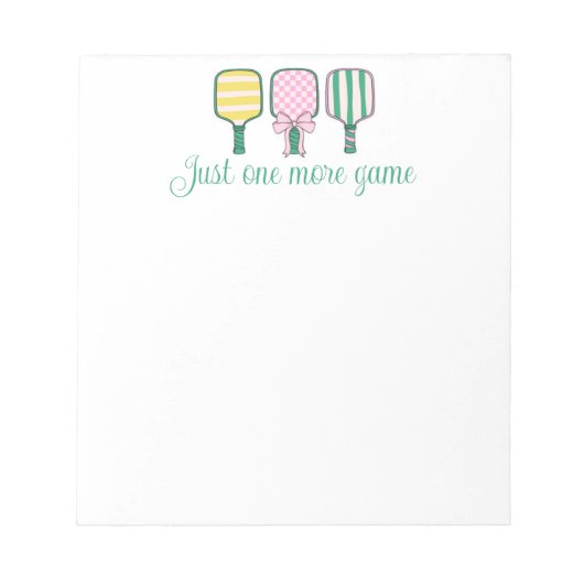 Bloc-note Preppy Pickleball Notepad cadeau (Devant)