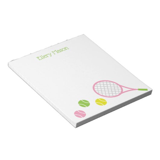 Bloc-note Preppy Tennis Personalized Notepad (Incliné)