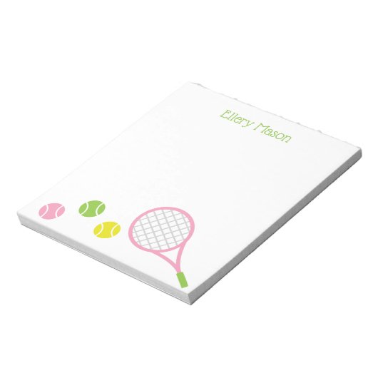 Bloc-note Preppy Tennis Personalized Notepad (Tourné)