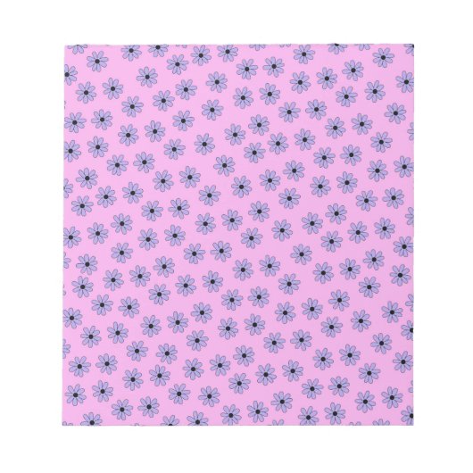 Bloc-note Preppy violet bleu Hippie Motif (Devant)