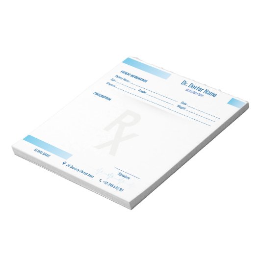 Bloc-note Prescription Pad Notepad – Editable Rx for Doctors (Tourné)