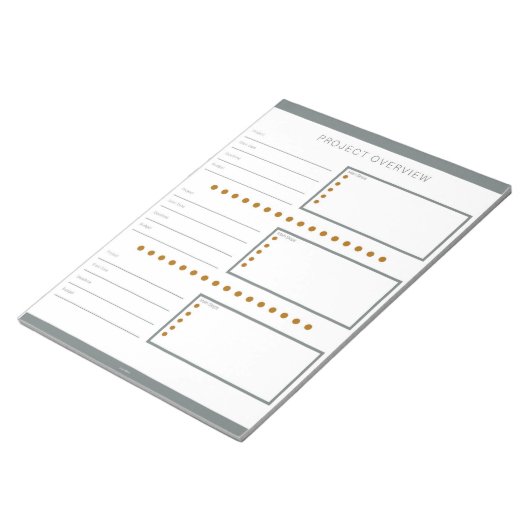 Bloc-note Présentation du projet (Incliné)