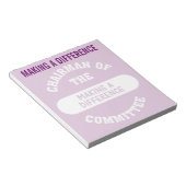 Bloc-note Président de la Commission Faire la différence (Incliné)