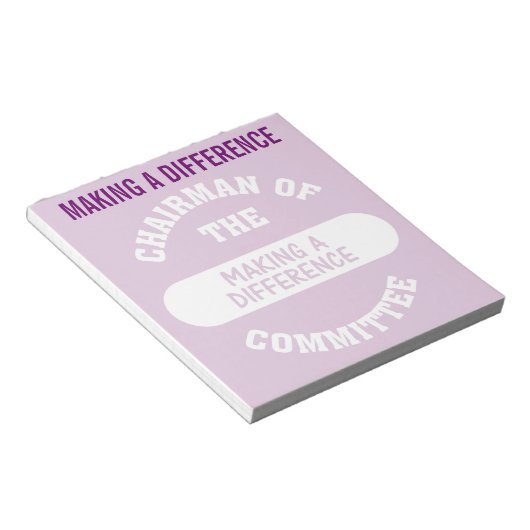 Bloc-note Président de la Commission Faire la différence (Incliné)