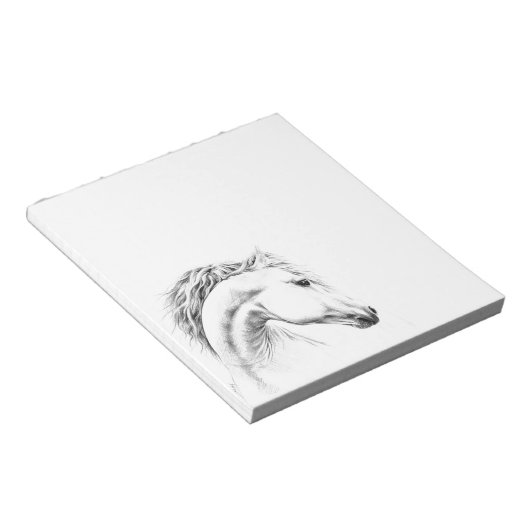 Bloc-note Presse-crayon portrait de cheval (Incliné)