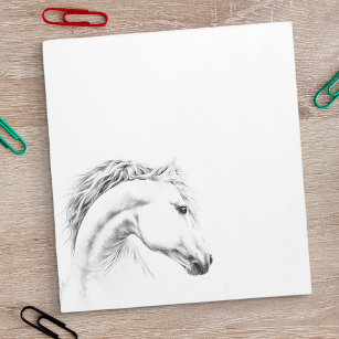 Bloc-note Presse-crayon portrait de cheval