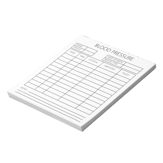 Bloc-note Pression sanguine (Tourné)