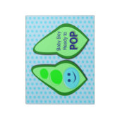 Bloc-note Prêt pour la pop Baby Boy Pea Blue (Tourné)