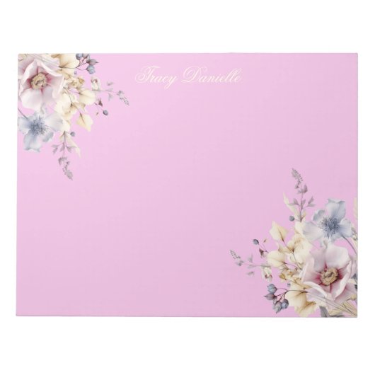 Bloc-note Prettty Pink Spring Floral Bouquet  (Devant)