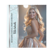Bloc-note Pretty Bow Pageant Autograph Pad | Aqua Sparkle (Devant)