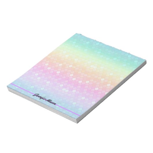 Bloc-note Pretty Pastel Mermaid Notes personnelles Pad Ajout (Tourné)