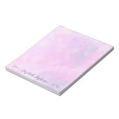 Bloc-note Pretty pink feminine watercolor custom name (Tourné)
