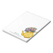 Bloc-note Pretty Teapot and Flowers Teacher Cadeau Notepad (Tourné)