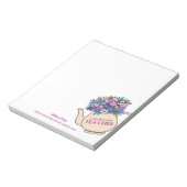 Bloc-note Pretty Teapot and Flowers Teacher Cadeau Notepad (Tourné)