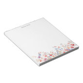 Bloc-note Pretty Watercolor Floral Personalized Wildflowers (Incliné)