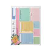 Bloc-note Pretty Yellow Pink Flowers Your Day To Do Lists (Tourné)