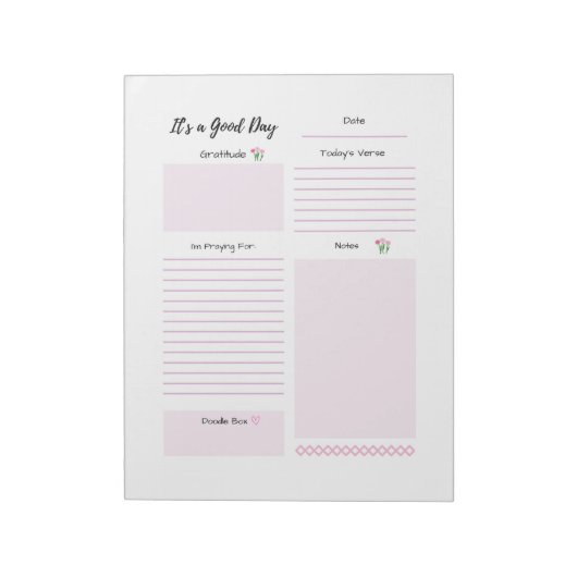 Bloc-note Prière de Gratitude du planificateur quotidien ros (Tourné)