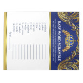 Bloc-note Prince Baby shower Word Scramble Games (Devant)