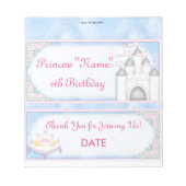 Bloc-note Princess Birthday Candy Bar Wrapper Party Favorise (Devant)