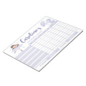 Bloc-note Princess Reward Chart Tâche de nom personnalisée (Incliné)