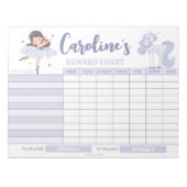 Bloc-note Princess Reward Chart Tâche de nom personnalisée (Devant)