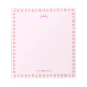 Bloc-note Princesse Tiara & Fleurs roses sur Simple (Devant)