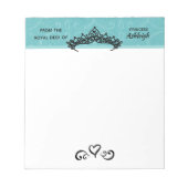Bloc-note Princesse Tiara sur le bureau royal bleu (Devant)